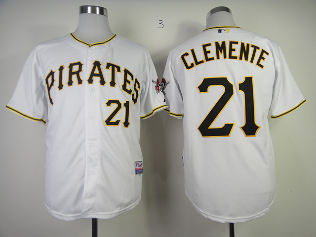 Men Pittsburgh Pirates 21 Clemente White MLB Jerseys1